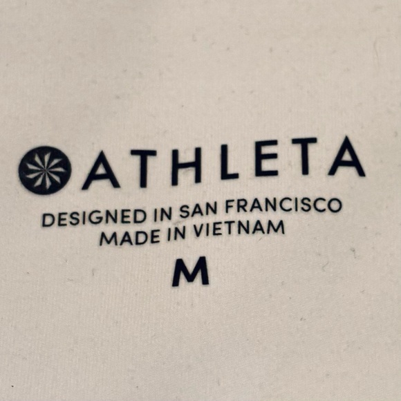 Athleta Women’s workout pants yoga printed floral white black yellow.Size Medium - Picture 5 of 8